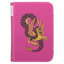 Le dragon rose allument la caisse étuis pour kindle