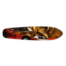 le dragon sur la voiture planches à roulettes customisées