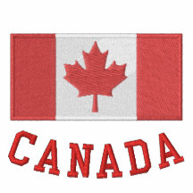 Le drapeau canadien brodé ferment la fermeture écl sweatshirt à capuche avec brodé