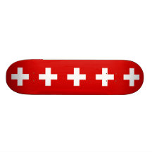 Le drapeau de la Suisse Plateaux De Skate