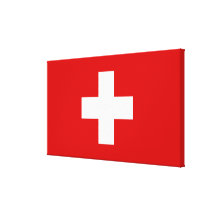 Le drapeau de la Suisse Toile Tendue Sur Châssis