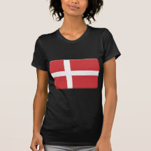Le drapeau du Danemark PERSONNALISENT T-shirt