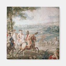 Le duc de Marlborough examine ses troupes Magnets Pour Réfrigérateur