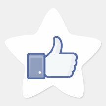 le facebook AIMENT le pouce vers le haut du graphi Autocollant En Étoile