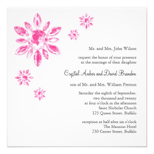 Le faire-part de mariage du cristal (white)