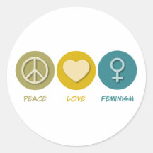 Le féminisme d'amour de paix adhésifs
