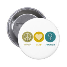 Le féminisme d'amour de paix badges avec agrafe
