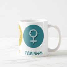 Le féminisme d'amour de paix tasse