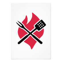 Le feu de barbecue de BBQ Invitations
