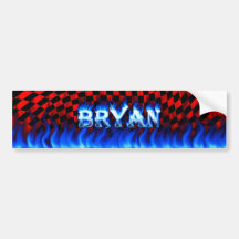 Le feu de Bryan et conception bleus d'adhésif pour Autocollants Pour Voiture