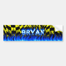 Le feu de Bryan et conception bleus d'adhésif pour Adhésifs Pour Voiture