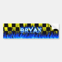 Le feu de Bryan et conception bleus d'adhésif pour Adhésifs Pour Voiture