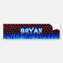 Le feu de Bryan et conception bleus d'adhésif pour Autocollants Pour Voiture