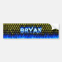 Le feu de Bryan et conception bleus d'adhésif pour Autocollants Pour Voiture