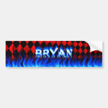 Le feu de Bryan et conception bleus d'adhésif pour Autocollants Pour Voiture