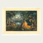 Le feu de camp 1866 (1779A) du trappeur posters