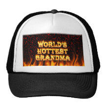 Le feu de la grand-maman du monde et le rouge de f casquette de camionneur