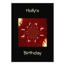 Le feu rouge d'anniversaire d'invitation sur le no