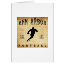 Le football 1881 d'Ann Arbor Michigan Cartes De Vœux