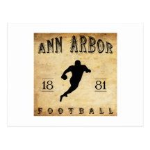Le football 1881 d'Ann Arbor Michigan Cartes Postales