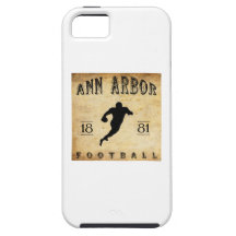 Le football 1881 d'Ann Arbor Michigan iPhone 5 Case