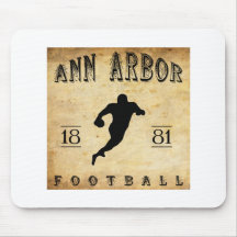 Le football 1881 d'Ann Arbor Michigan Tapis De Souris