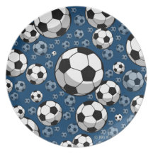 Le football assiettes pour soirée