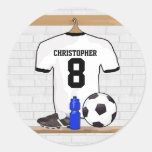 Le football blanc et noir personnalisé Jerse du fo Autocollants