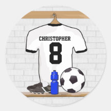 Le football blanc et noir personnalisé Jerse du fo Autocollants