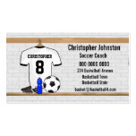 Le football blanc et noir personnalisé Jerse du fo Modèle De Carte De Visite