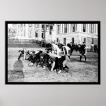 Le football Colombie 1914 de fac Affiche