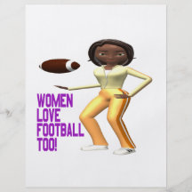 Le football d'amour de femmes aussi prospectus avec motif