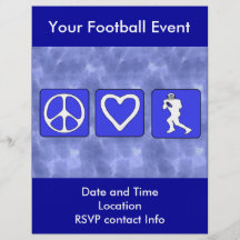 Le football d'amour de paix prospectus en couleur
