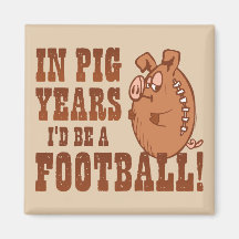 Le football d'années de porc magnets