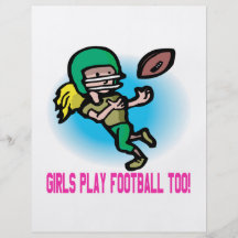 Le football de jeu de filles aussi prospectus avec motif