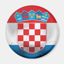 Le football de la Croatie Aimants Pour Réfrigérateur
