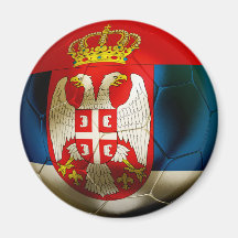 Le football de la Serbie Aimants Pour Réfrigérateur