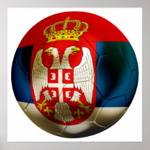 Le football de la Serbie Posters