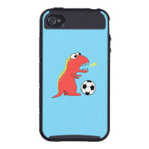 Le football drôle protecteur de dinosaure de bande coque skinit