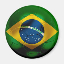 Le football du Brésil Magnets Pour Réfrigérateur