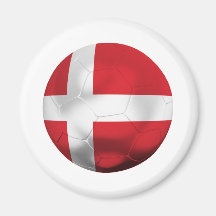 Le football du Danemark Magnets Pour Réfrigérateur