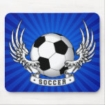 Le football du football s'envole Mousepad Tapis De Souris