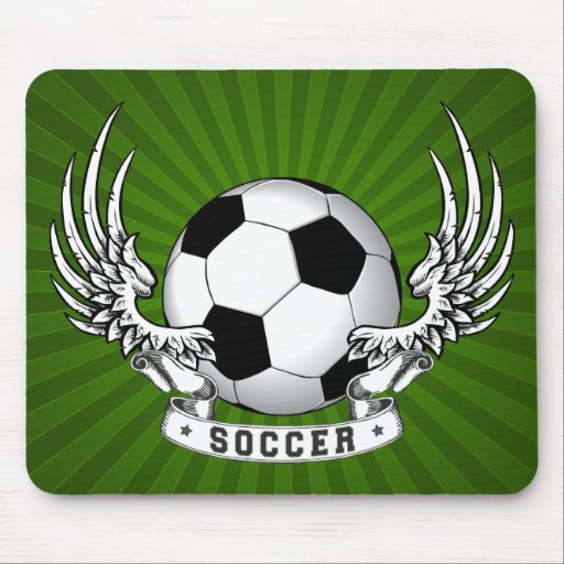 Le football du football s'envole Mousepad Tapis De Souris