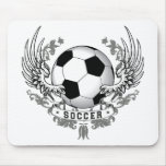 Le football du football s'envole Mousepad Tapis De Souris