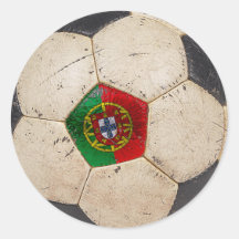 Le football du Portugal Adhésifs Ronds