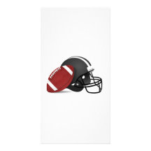Le football et casque cartes avec photo