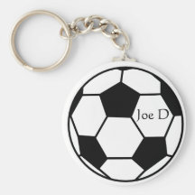 Le football fait sur commande noir et blanc Keycha Porte-clef