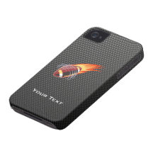 Le football flamboyant de sembler de fibre de carb coques iPhone 4 Case-Mate