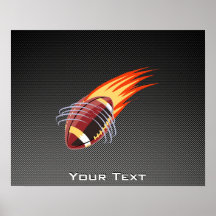 Le football flamboyant de sembler de fibre de carb posters