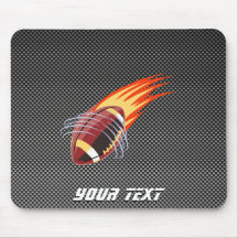 Le football flamboyant de sembler de fibre de carb tapis de souris